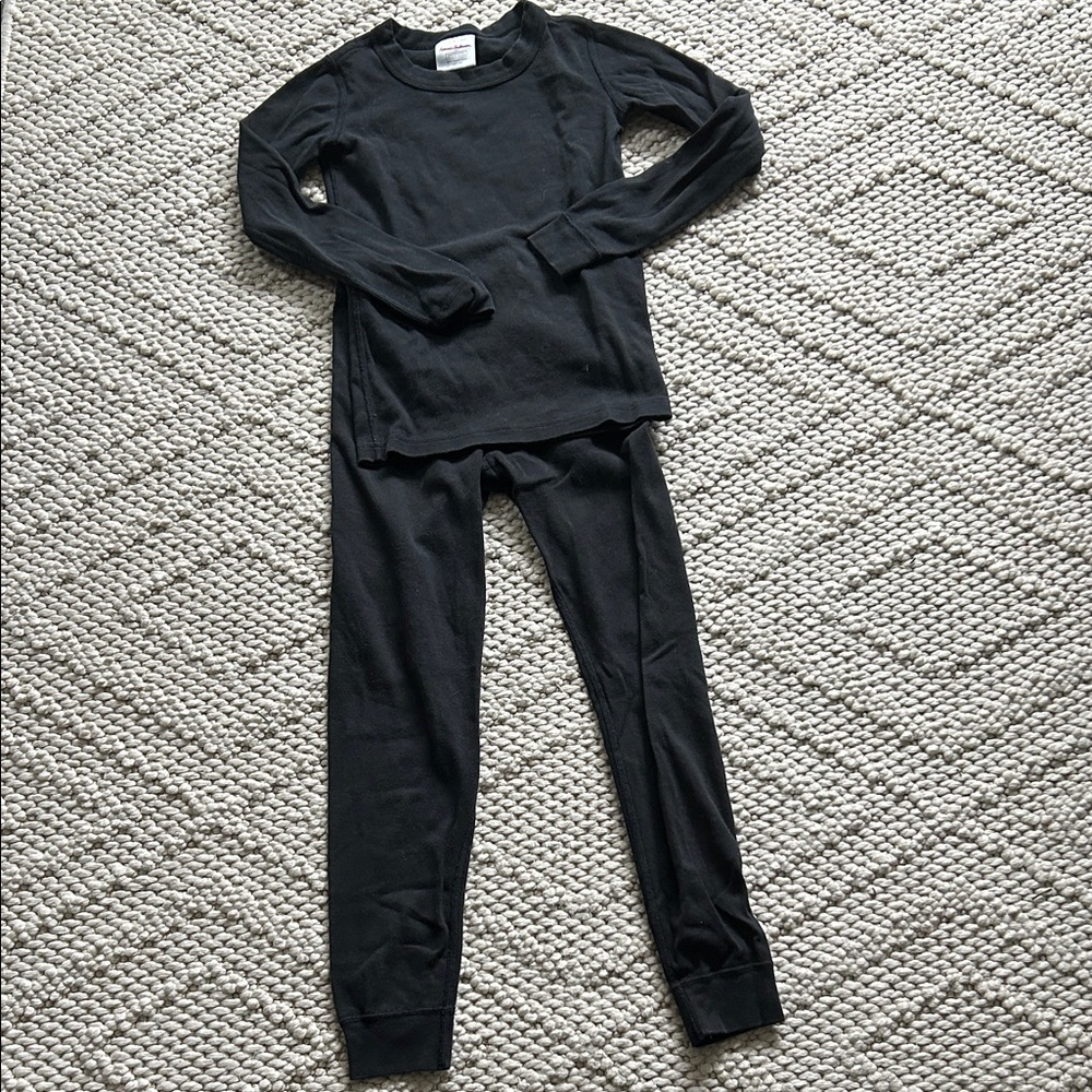 Hanna Andersson Black Kids Pajama long John set